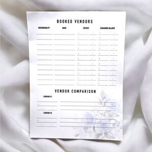 NWT M.C. Squares Event Planning Vendor List Reusable Adhesive Dry Erase Board